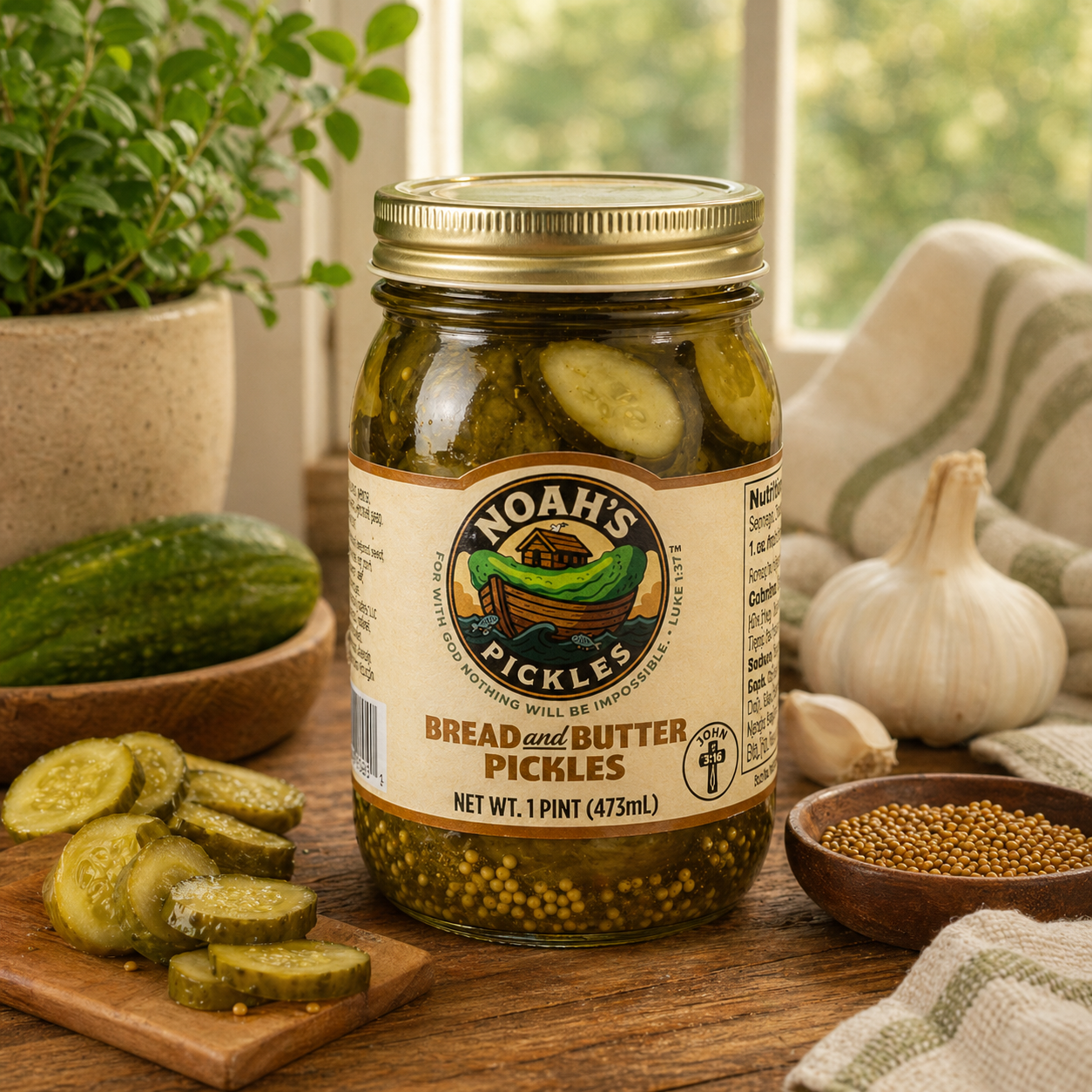 Noah’s Pickles – Gourmet Small-Batch Pickles (Multiple Flavors Available)