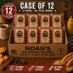 Noah’s 100% Premium All Beef Franks – Case Packs (7 Count • 6 or 12 Packs)