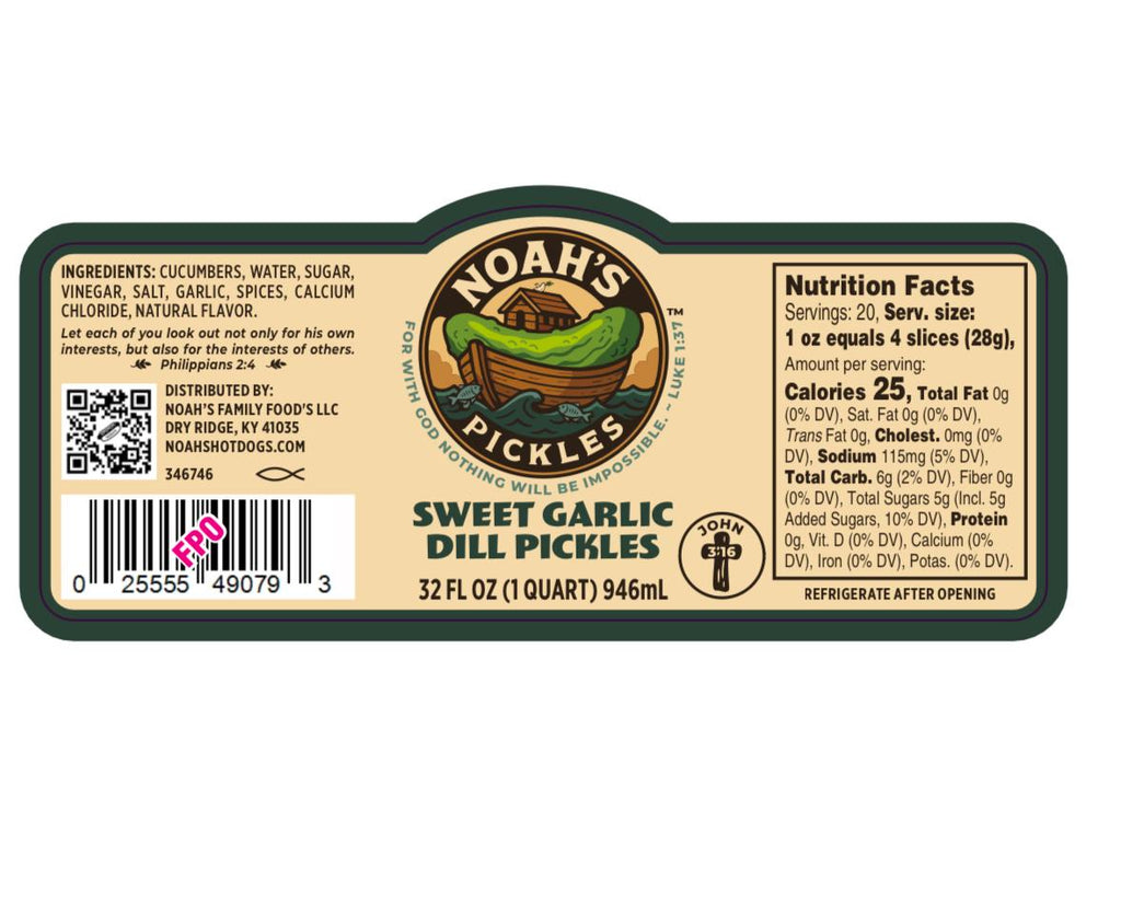 Noah’s Pickles – Gourmet Small-Batch Pickles (Multiple Flavors Available)